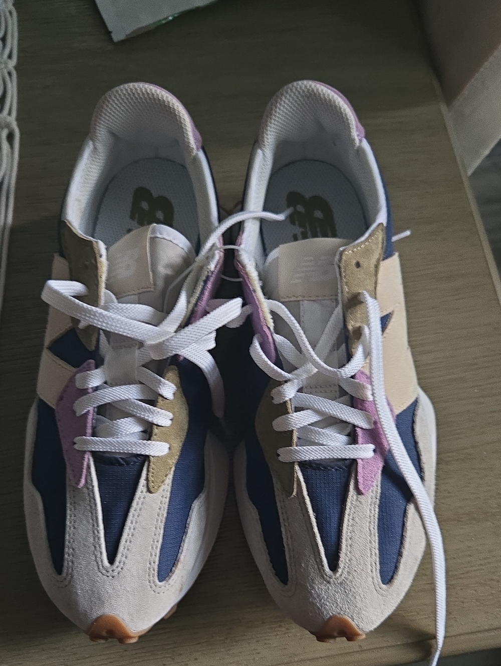New Balance Navy, Purple & Cream Retro Runner Sneakers - Picture 5 of 5